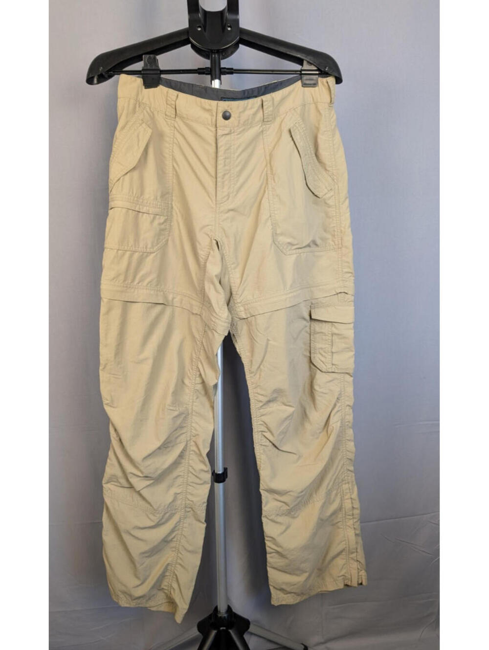 EMS Eastern Mountain Sports Women's Convertible Cargo Hiking Pants Size 12R Tan